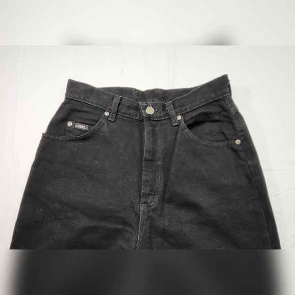 Vintage LEE Relaxed Fit Jeans Black Label Black Denim Tapered Leg - Size 8 - Picture 3 of 6